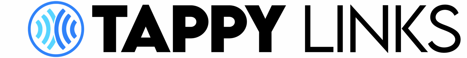 TappyLinks Logo with shades of blue